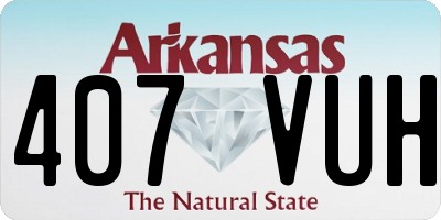 AR license plate 407VUH