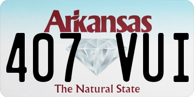 AR license plate 407VUI