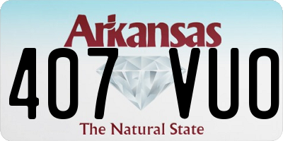 AR license plate 407VUO
