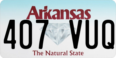 AR license plate 407VUQ