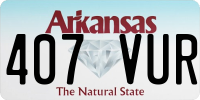 AR license plate 407VUR