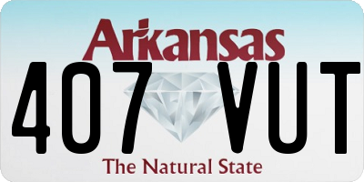 AR license plate 407VUT