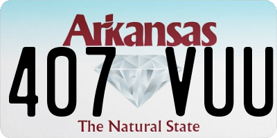AR license plate 407VUU