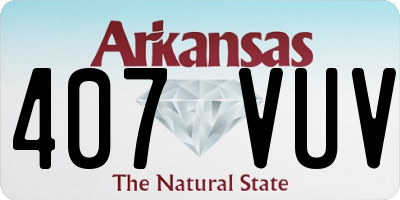 AR license plate 407VUV