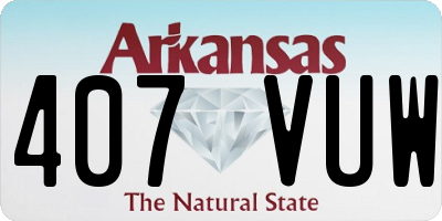 AR license plate 407VUW