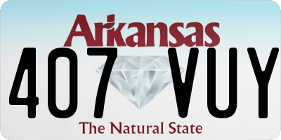 AR license plate 407VUY