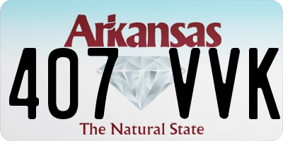 AR license plate 407VVK