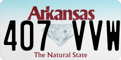 AR license plate 407VVW