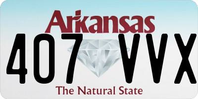 AR license plate 407VVX