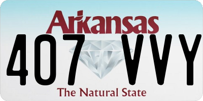 AR license plate 407VVY