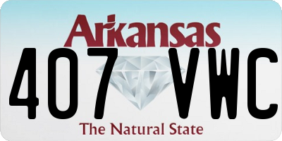 AR license plate 407VWC