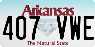 AR license plate 407VWE