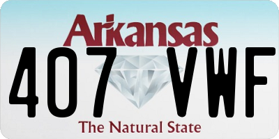 AR license plate 407VWF