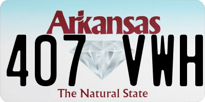 AR license plate 407VWH