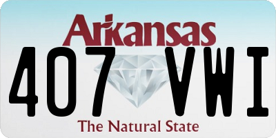 AR license plate 407VWI
