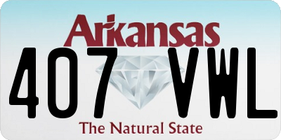 AR license plate 407VWL