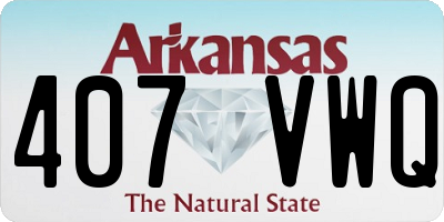 AR license plate 407VWQ