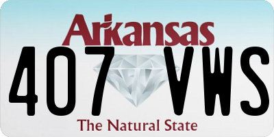 AR license plate 407VWS