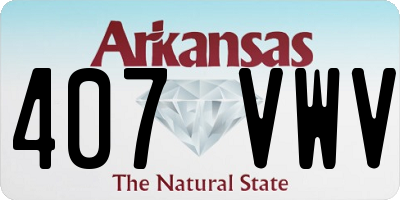 AR license plate 407VWV