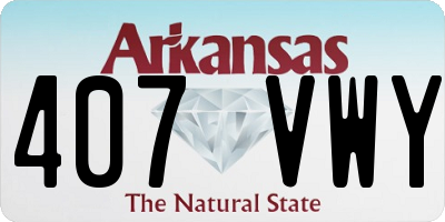 AR license plate 407VWY