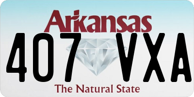 AR license plate 407VXA