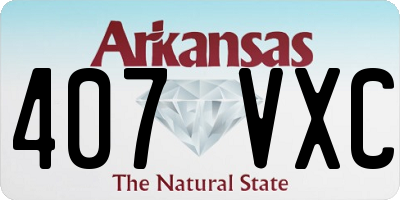 AR license plate 407VXC