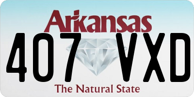 AR license plate 407VXD