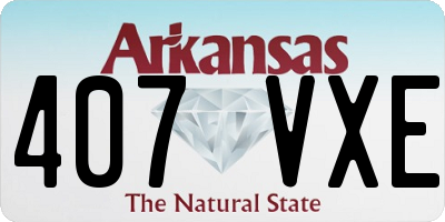 AR license plate 407VXE