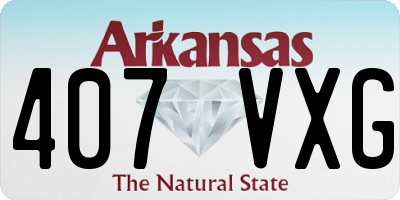 AR license plate 407VXG