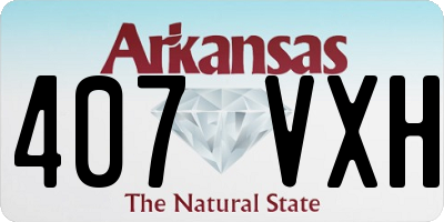 AR license plate 407VXH