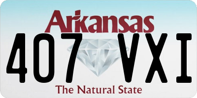 AR license plate 407VXI