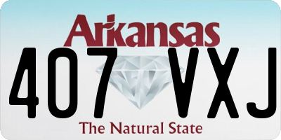 AR license plate 407VXJ