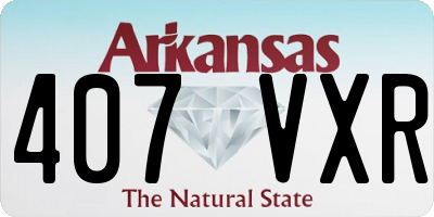AR license plate 407VXR