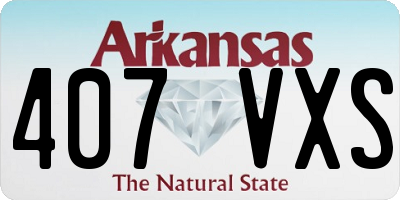 AR license plate 407VXS
