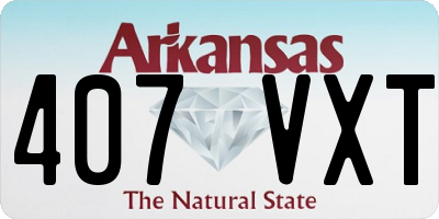 AR license plate 407VXT