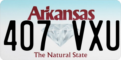 AR license plate 407VXU