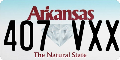 AR license plate 407VXX