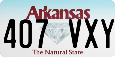 AR license plate 407VXY
