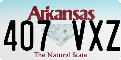 AR license plate 407VXZ