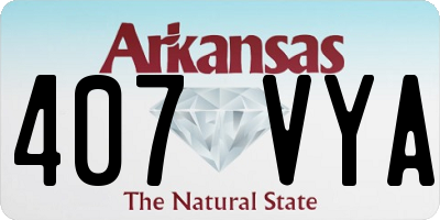 AR license plate 407VYA