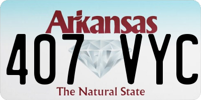 AR license plate 407VYC