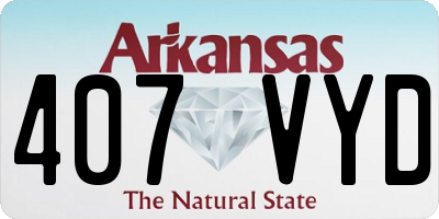 AR license plate 407VYD