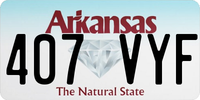 AR license plate 407VYF