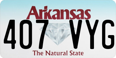 AR license plate 407VYG