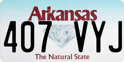 AR license plate 407VYJ
