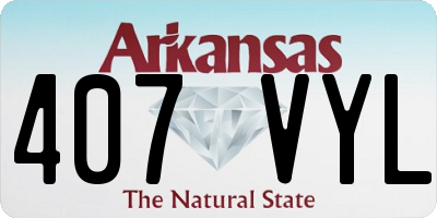 AR license plate 407VYL