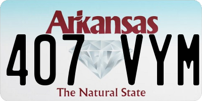 AR license plate 407VYM