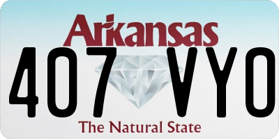 AR license plate 407VYO