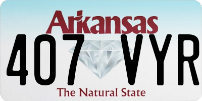 AR license plate 407VYR