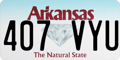 AR license plate 407VYU